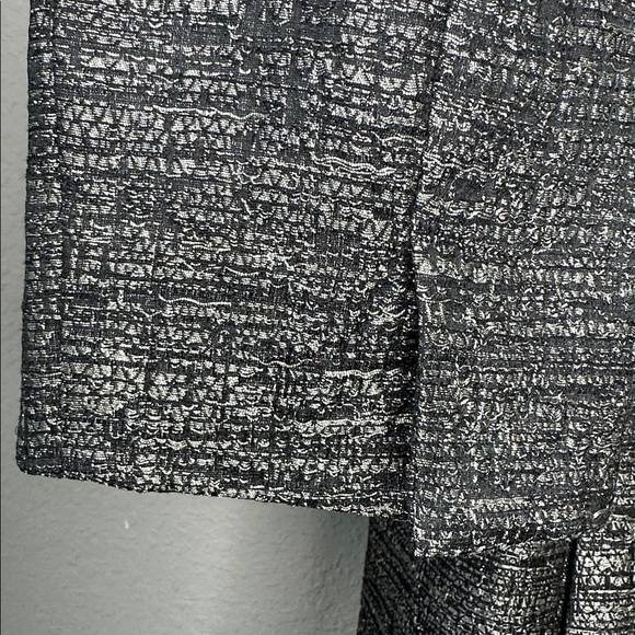 Eileen Fisher Women's Grey and Silver Silk Blend Jacquard Duster Jacket Size M - Picture 9 of 15